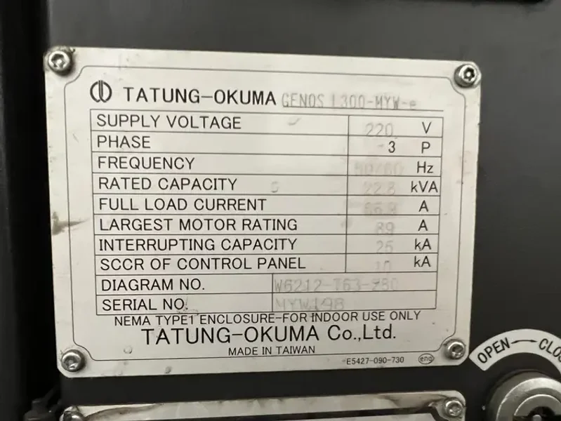 2018 OKUMA GENOS L300-MYW-E | Lathes, CNC (3-Axis or More)