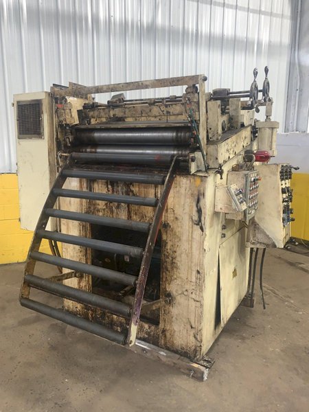 40" WIDE X .190" ROWE MODEL #C9-40 POWERED 5 ROLL COIL STRAIGHTENER: STOCK #13909