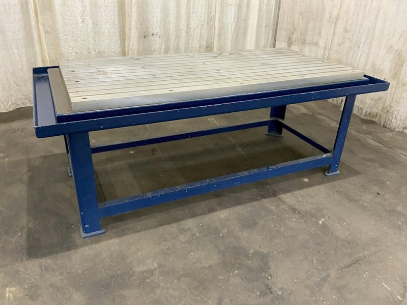 36" X 75" T-SLOT STEEL TABLE: STOCK #81278
