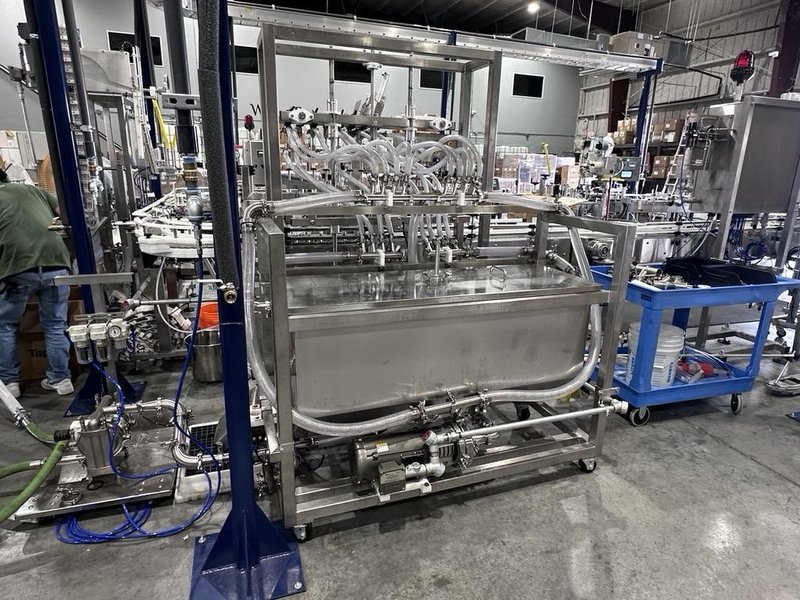 Inline Filling Systems Complete Used Bottling &amp; Labeling Line for Spirits (GNS 80 Proof Vodka) – Labeler, Filler, Capper, Conveyor, Heat Tunnel, Turntables &amp; More – C1D2 Hazardous Location Rated, 2024