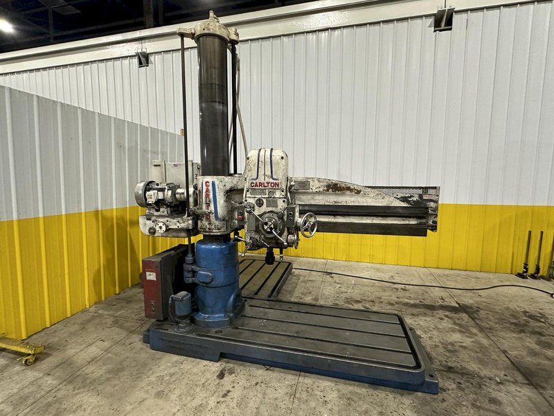 5&#039; X 11&quot; CARLTON MODEL #1A RADIAL DRILL WITH EXTRA VERTICAL TRAVEL: STOCK #21962