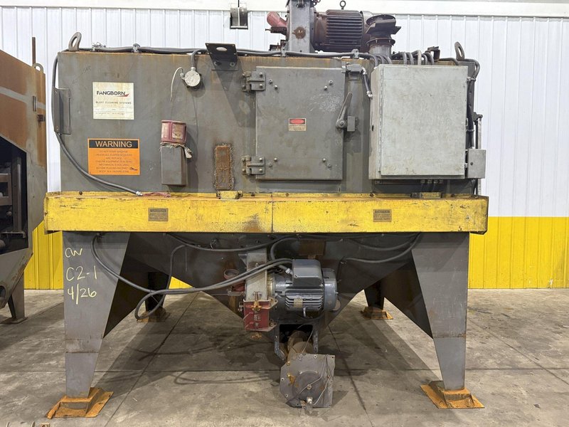 72" WIDE x 16" HIGH PANGBORN MODEL #ES1821-125 TOP &amp; BOTTOM PLATE SHOT BLAST MACHINE, WITH DUST COLLECTOR: YOBRO #25181