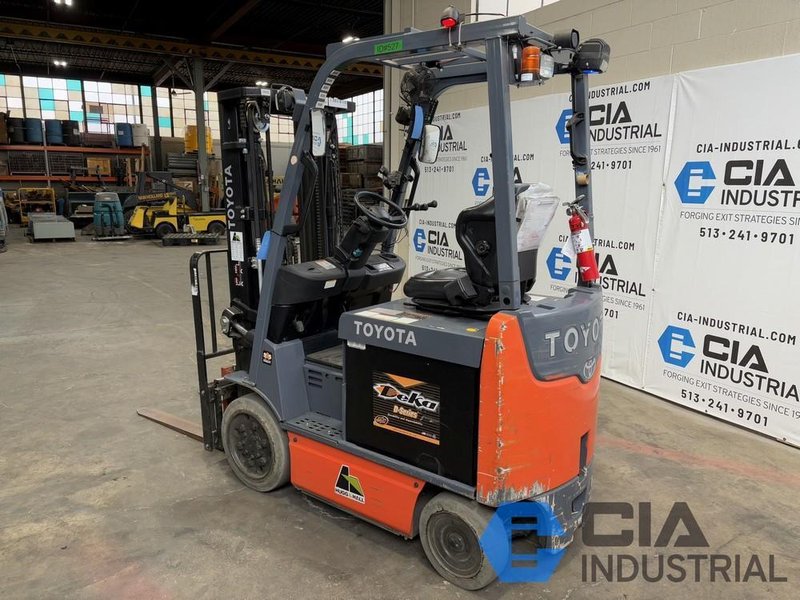2021 - 4,000 LB. TOYOTA MODEL 8FBCU20-COMP SIT-DOWN ELECTRIC FORKLIFT