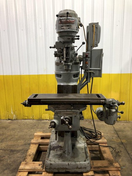 1 HP BRIDGEPORT VERTICAL KNEE RAM TYPE MILLING MACHINE MILL: STOCK 17276