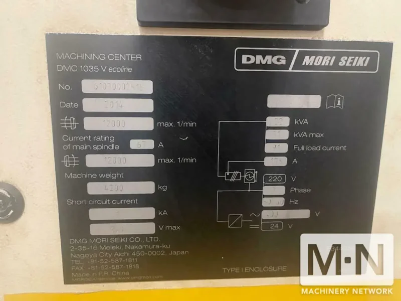 DMG Mori DMC 1035V Ecoline [2014]