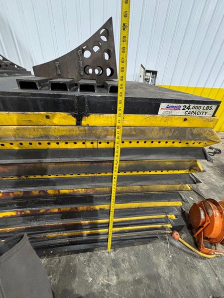 24,000 LBS X 7’ X 4’ AUTOQUIP MODEL #36KK24 HYDRAULIC LIFT TABLE: YOBRO #24355