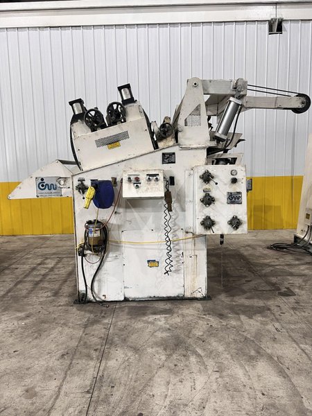 20,000 LBS X 54&quot; X .125&quot; CWP COIL SERVO FEED LINE, REEL, STRAIGHTENER, FEEDER, THREADING TABLE: STOCK #21083