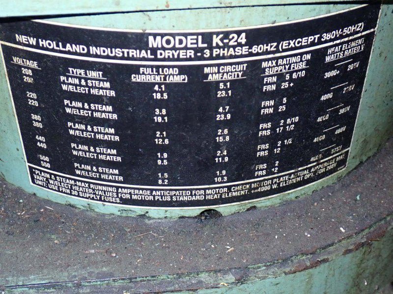 NEW HOLLAND 4,000 WATTS INDUSTRIAL DRYER  -  K-24