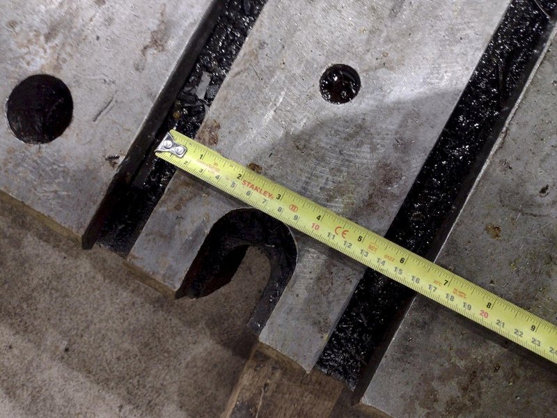 120&quot; X 48&quot; X 6&quot; T-SLOTTED PRESS BOLSTER PLATE: STOCK #22522