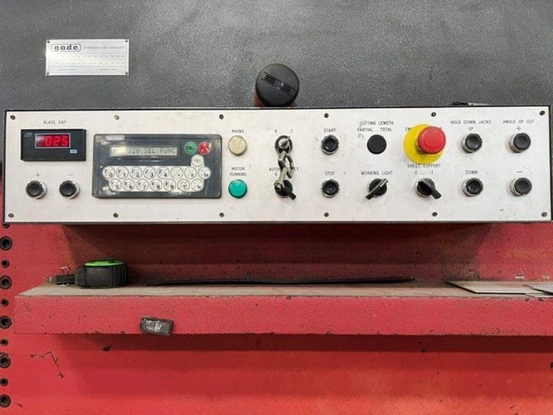 1/4" X 17' G.A.D.E. MODEL C0 50/6 CNC HYDRAULIC SHEAR