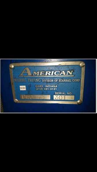 58" AMERICAN UNDER-FLOOR RAILWAY RE-PROFILE / TRUING WHEEL LATHE: YOBRO #24056