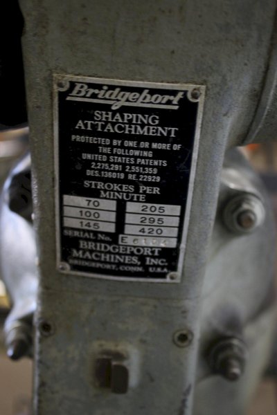 BRIDGEPORT SLOTTING HEAD: STOCK #76552