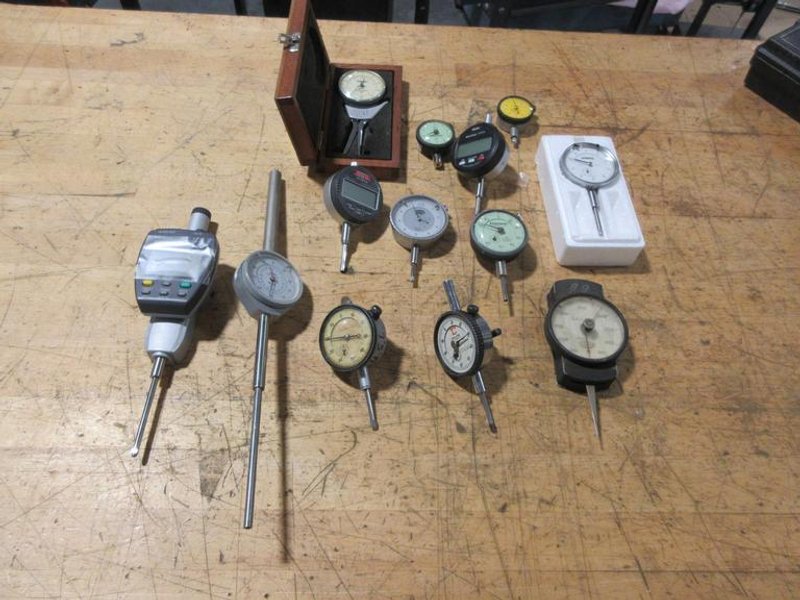 Travel Indicators, Dial and Digital Type, Travel Ranges from 1/4" - 4", Various Brands- Auction Item
