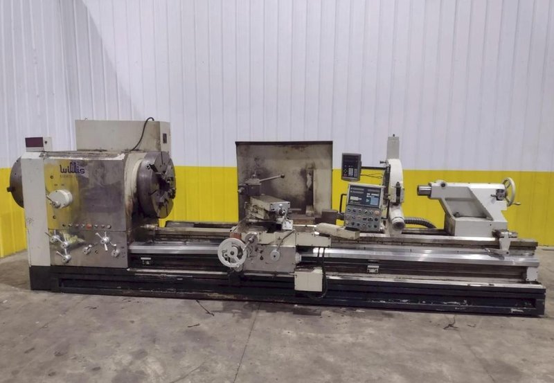 35" X 120" WILLIS PK35 HOLLOW SPINDLE ENGINE LATHE 10" HOLE. STOCK # 0547226
