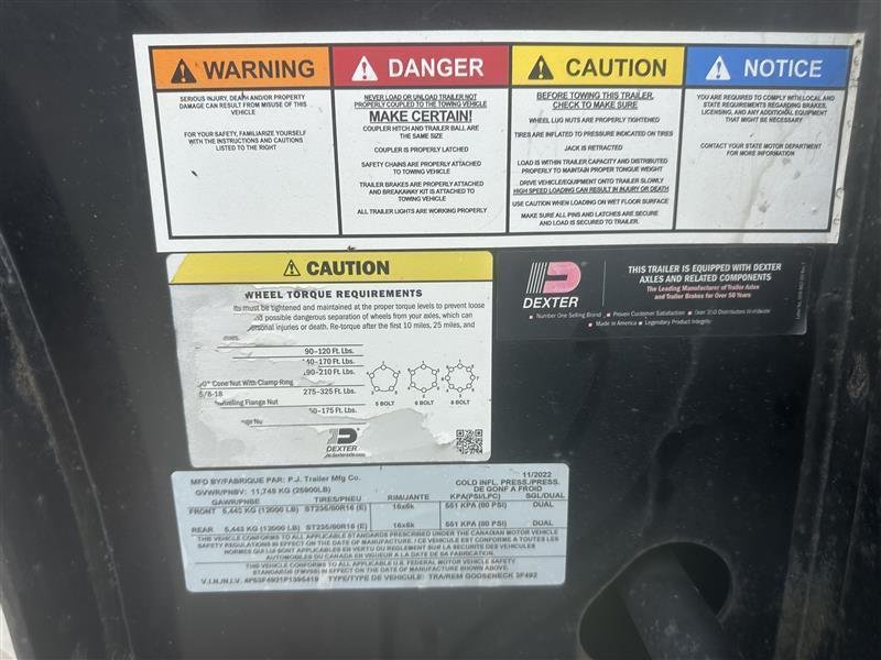 PJ LD402 Trailer, 2023 – 40 Ft Gooseneck Lowboy, Dual Tandem, 25,000 GVWR