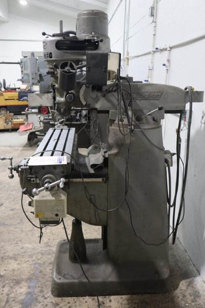 Bridgeport 1J Vertical Milling Machine, Variable Speed Power Table Feed, 2-Axis DRO- Auction Item