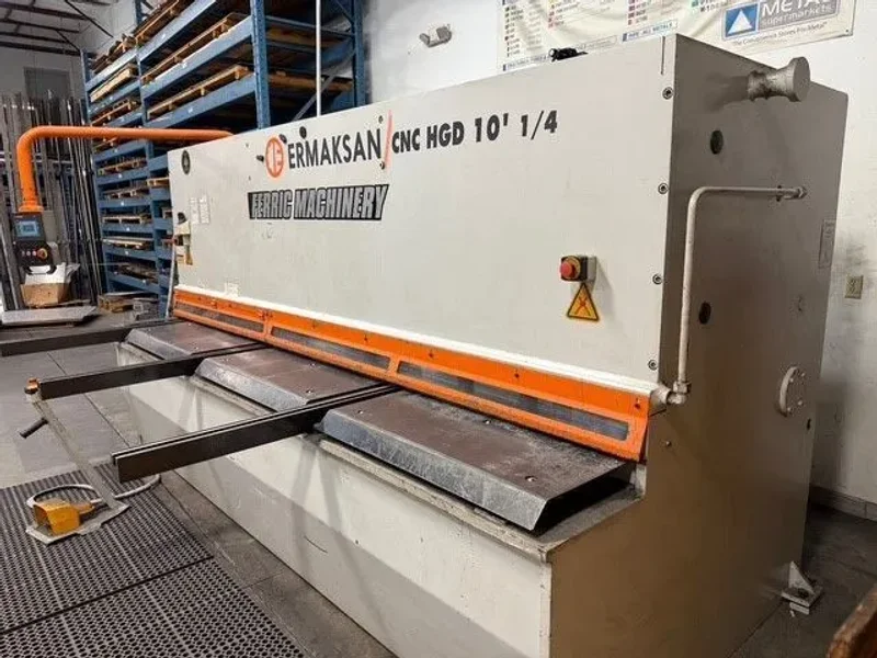 ERMAKSAN 10’ x ¼” Hydraulic Plate Squiring Shear 2018’ # 7619