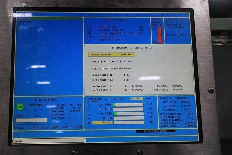 2009 HAAS VF-5D/40TR VERTICAL MACHINING CENTER, 5-AXIS TRUNION TABLE