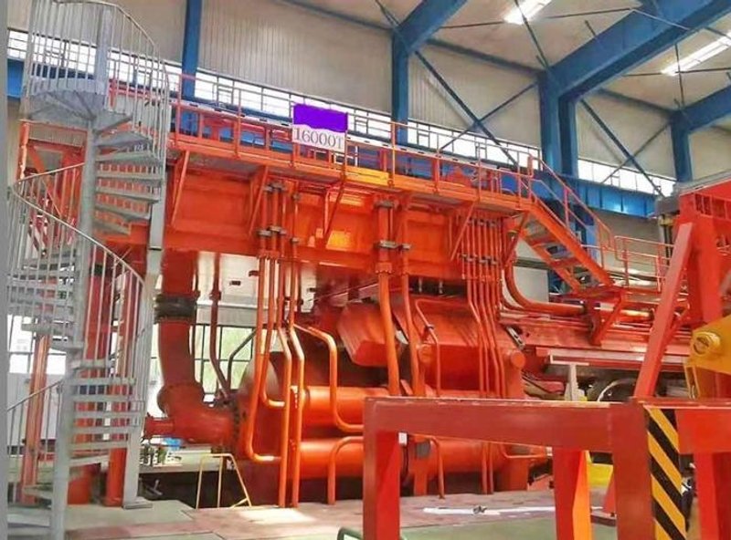 16,000 ton SMS Horizontal Direct Single Action Ext Press, Ind Billet Furnace, Stretcher, Saw, Billet Peeler (14552)