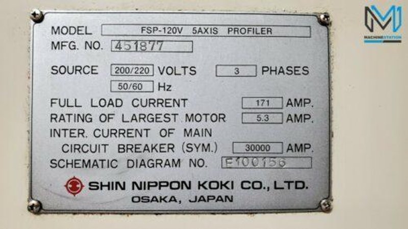 SNK FSP-120V CNC 5 Axis Profiler Mill