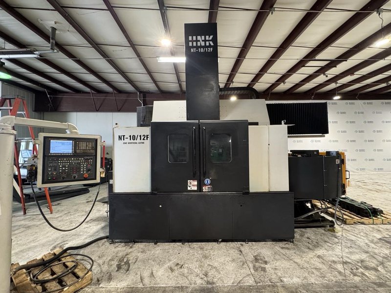 HNK NT-10/12F CNC Vertical Turret Lathe, 2019 – 39.4″ Table, 49.2″ Swing, Fanuc Control, 12 ATC