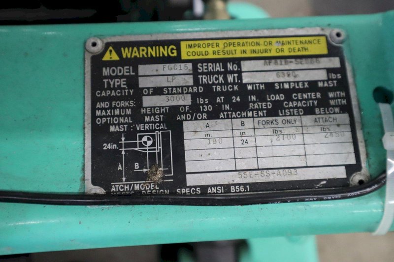 Mistubishi FGC15 Sit Down Propane Forklift Truck- Auction Item