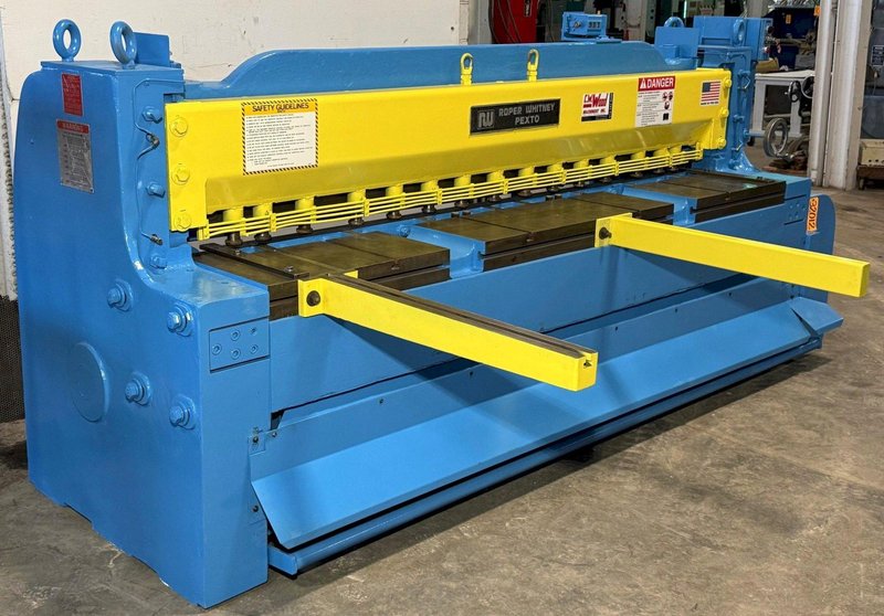 8' x 10 Ga. Roper Whitney Pexto Shear 10-U-8, FOBG, Front Supports