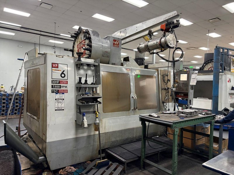 Haas VF-6/50 VMC, 2005 – Thru Spindle Coolant, Wired for Probes