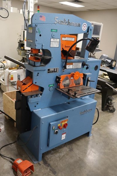 Scotchman 50514-EC 50 Ton Hydraulic Ironworker, Flat Shear, Angle Shear, Brake, Punch, Notcher