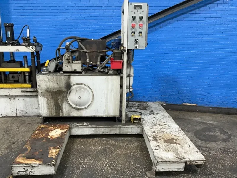 30 HP, 12.5”X27” PRESS HYDRAULIC PRESS WITH HYDRAULIC POWER UNIT