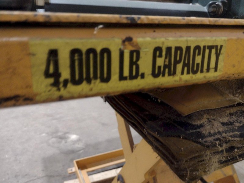 4000 LB ECONO LIFT HYDRAULIC SCISSOR LIFT TABLE 110V: STOCK #20956