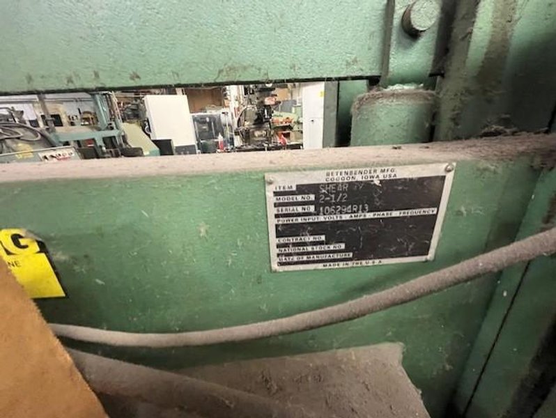 24" X 1/2" BETENBENDER SHEAR STOCK# 3904