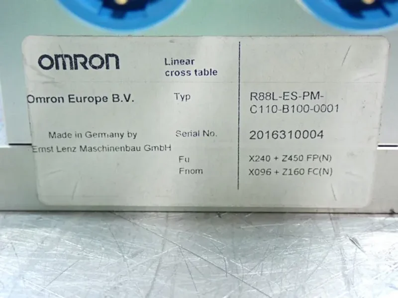 OMRON LINEAR MOTOR ASSEMBLY PICK &amp; PLACE SYSTEM  -  R88L-ES-PM-C110-B100-0001
