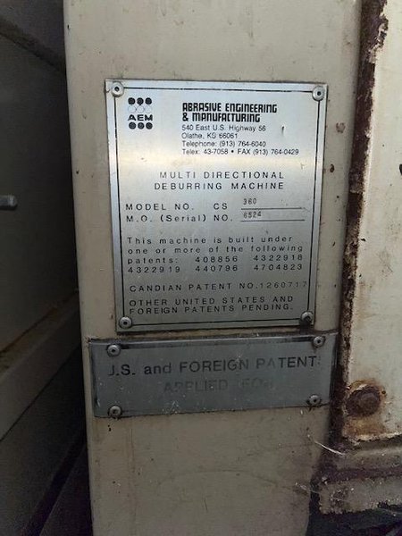 36&quot; AEM MULTI DIRECTIONAL DEBURRING MACHINE STOCK# 3977