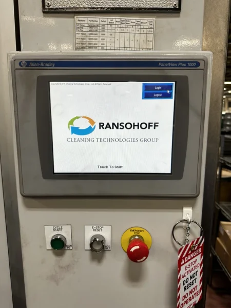 15&quot; x 15&quot; x 24&quot; CAE RANSOHOFF MODEL #LEANJET RB-2 ROTARY BASKET PARTS WASHER: STOCK #22671