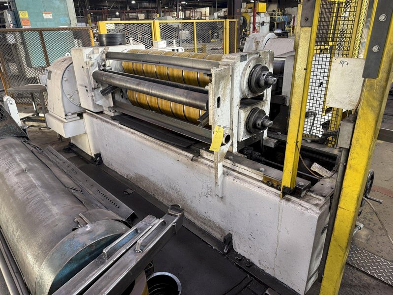 54" X .110" YODER SLITTING LINE, COMPLETE LINE, LOTS OF TOOLING: YOBRO #24277