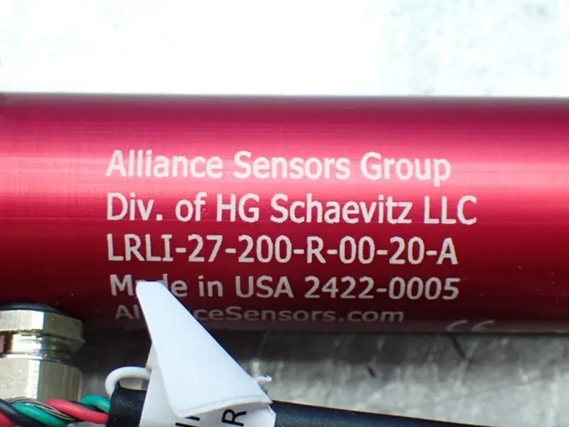 ALLIANCE SENSORS GROUP 2 LINEAR VARIABLE INDUCTIVE TRANSDUCER POSITION SENSORS  -  LRLI-27-200-R-00-20-A