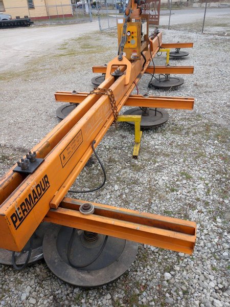 12,500 LB X 150" X 380" PERMADUR MODEL 408 VACCUM PLATE LIFTING SYSTEM. STOCK # 2756