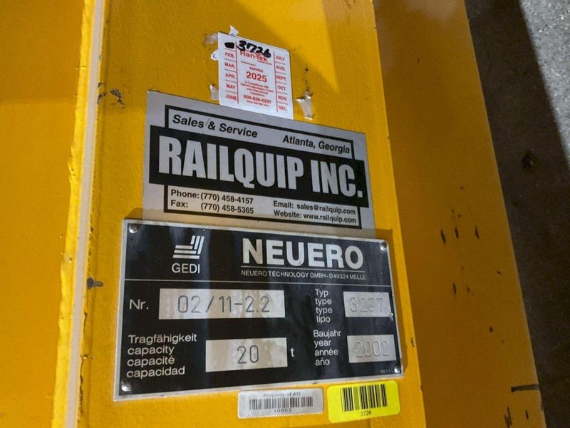 (8) 20 TON NEUERO GEDI 3277 MOBILE VEHICLE LIFTS: YOBRO #23870