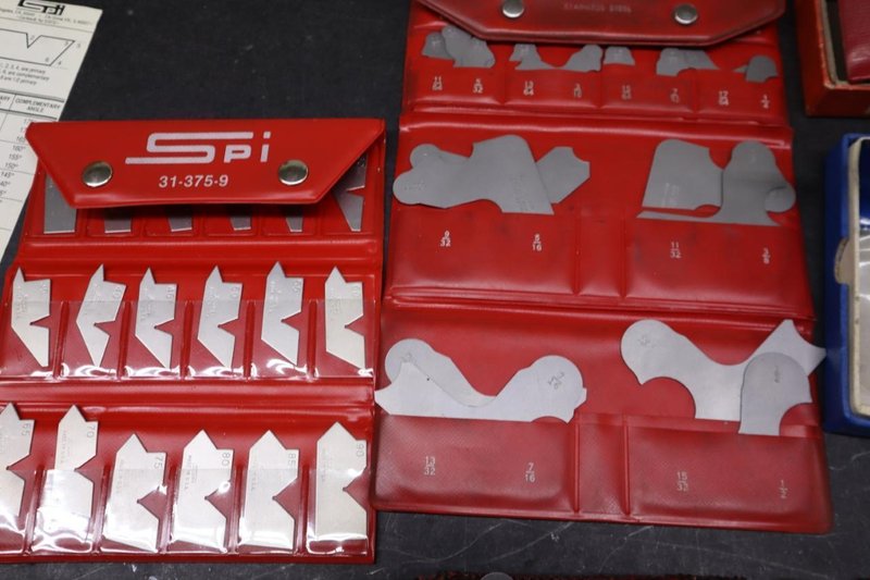 Radius Guages, Angle Guages, Bore Guages a, Steel Rules nd More- Auction Item