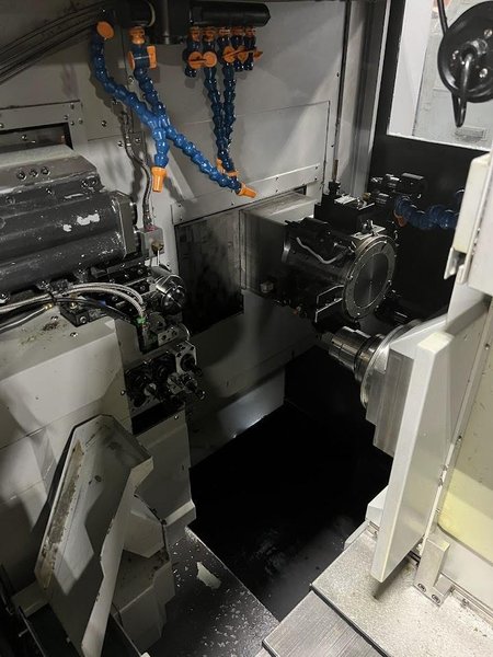 Tsugami B038T Swiss CNC Lathe, 38mm, 8-axis, Mag Barfeed, HP coolant, Fanuc31i-B, New 2016