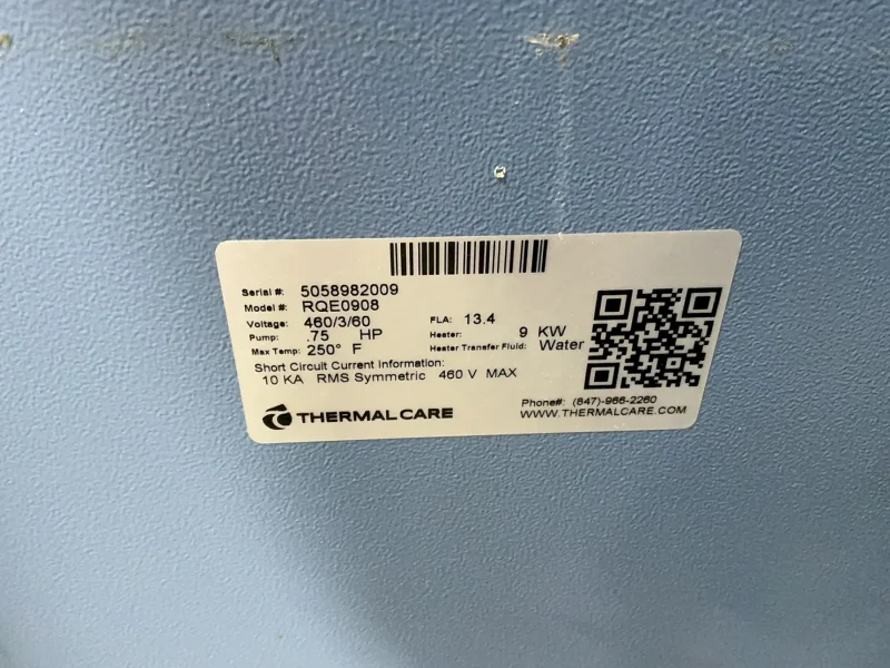 THERMAL CARE .75 HP TEMPERATURE CONTROL UNIT   -  RQE0908