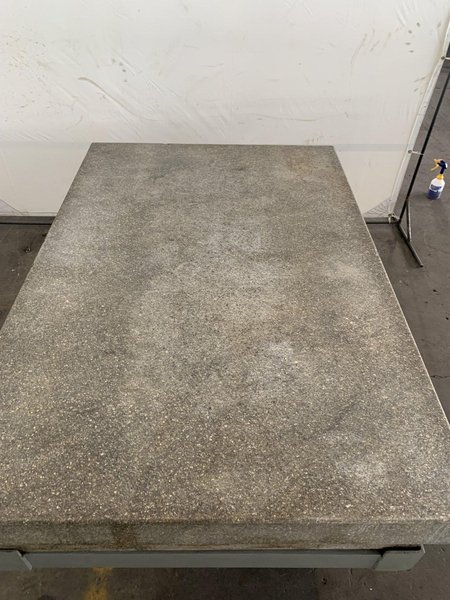 72&quot; X 48&quot; X 12&quot; GRANITE SURFACE PLATE W/STAND. STOCK # 0364124.
