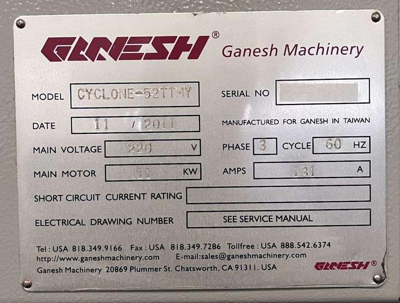 Ganesh Cyclone-52 TTMY Multi Axis CNC Turning Center – Lathe