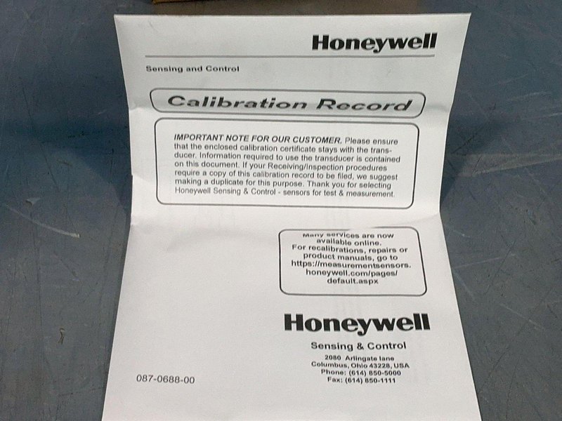 HONEYWELL FPG PRESSURE SENSOR  -  060-CS66395696572