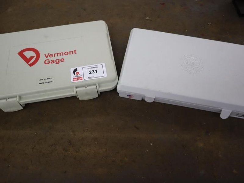 Vermont Pin Gage Set .501" - .625"+, and Meyer Pin Gage Set .626" - .750" +, in Plastic Cases- Auction Item