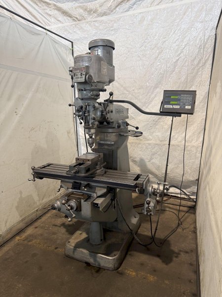 2 HP BRIDGEPORT SERIES 1 VERTICAL KNEE MILL. STOCK # 0222226