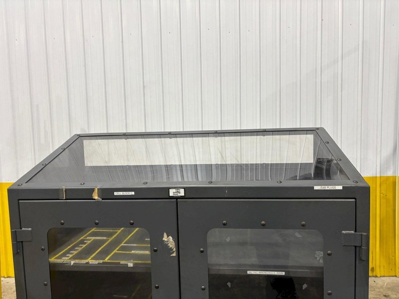 STRONGHOLD MODEL #55-LD-243-BL-SL-SRPG HEAVY DUTY CABINET W/ SEE-THROUGH DOORS: YOBRO #24115