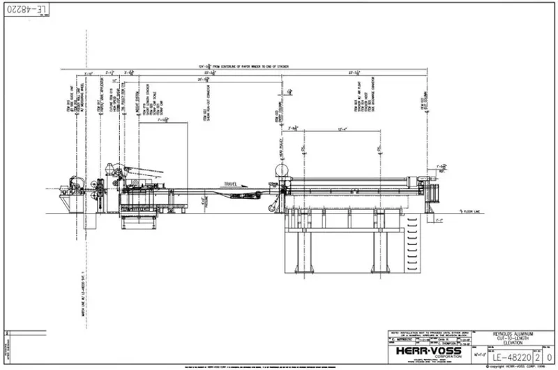 Herr-voss  60" X .105" X 40,000 Lb  High Speed Cut To Length Line