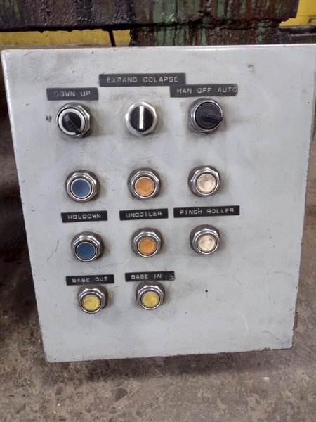 54" X 10 GAUGE DALLAS AIR FEED WITH EDWARDS SHEAR CUT TO LENGTH LINE: STOCK 15968